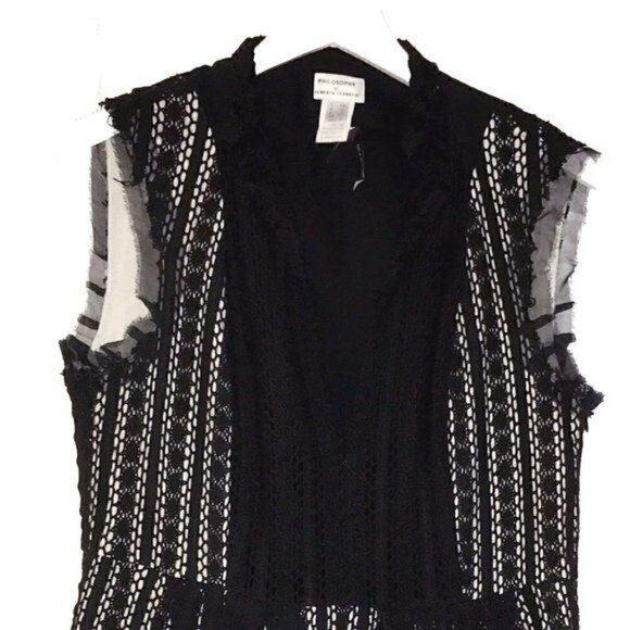 Philosophy di Alberta Ferretti Dress cotton lace dress, Black, Size 10 - Picture 3 of 8